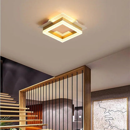 Gold LED Ceiling Light Flush Mount For Bedroom And Living Room By Arisha
