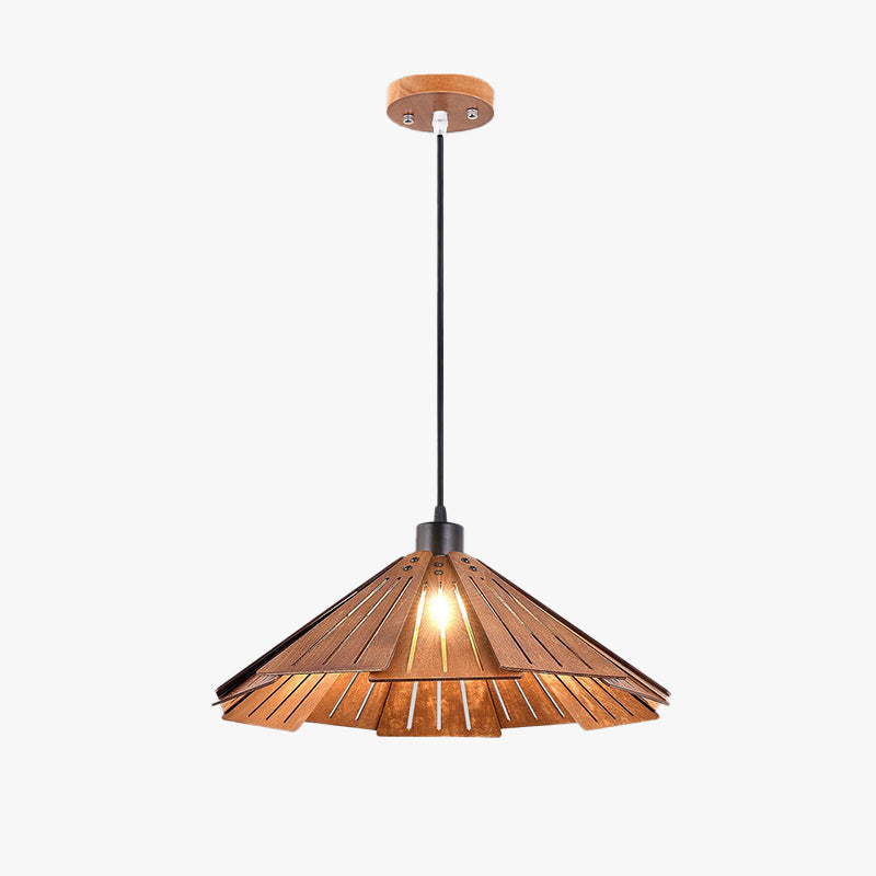 Modern Metal and Wood Retro Pendant Light Fixture