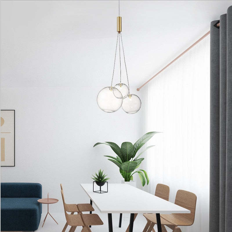 Pendant Light For Ambient LED Glow Glass Globe