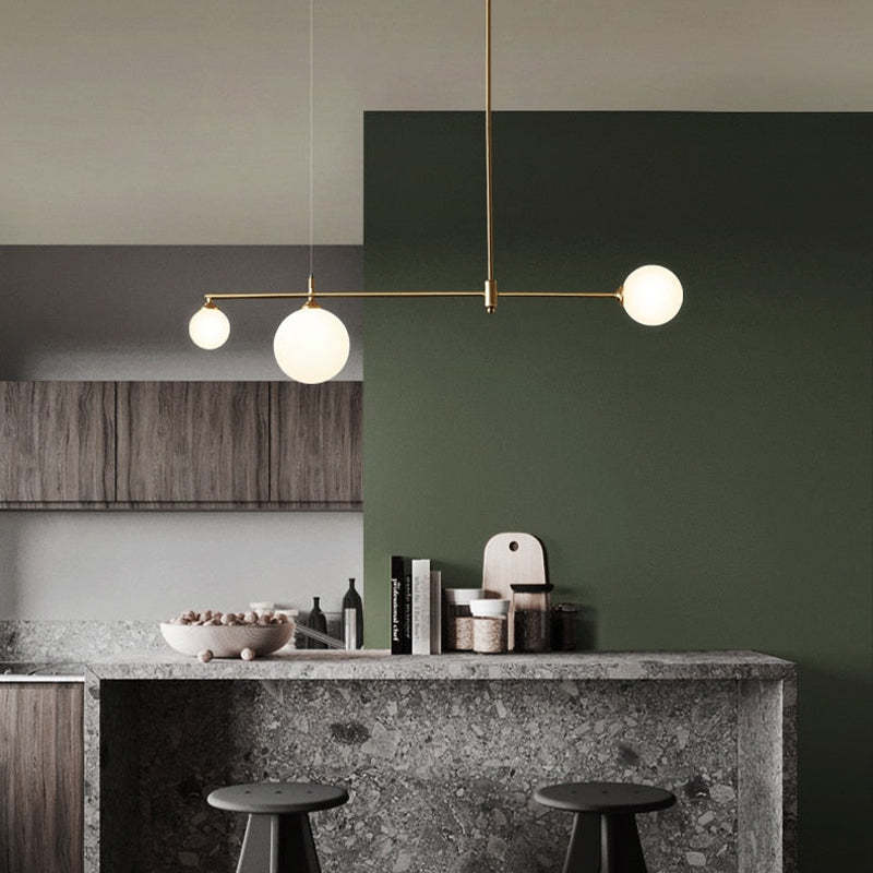 Golden Bubble Glass With Copper Pendant Light For Ambience
