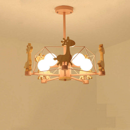 Ceiling Mount Flush LED Giraffe Motif Light