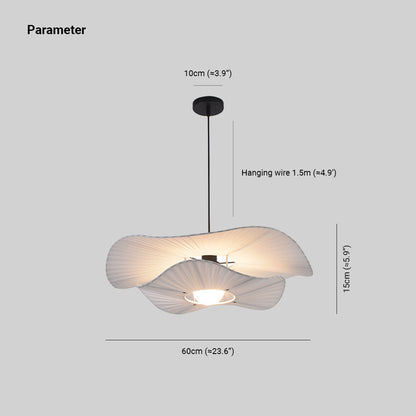 Suspension Nordique Pendante Moderne en Métal et Tissu Blanc
