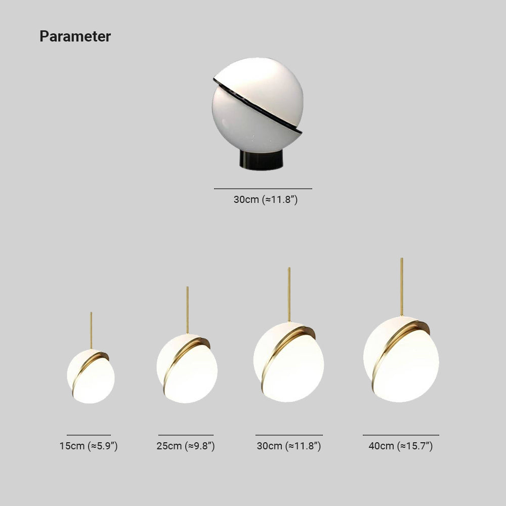 Gold and White Warm Glow Minimalist Pendant Light