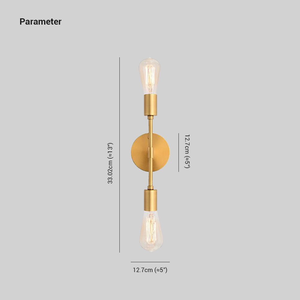 Black Silver Gold Finishes Modern Minimalist Metal Wall Light