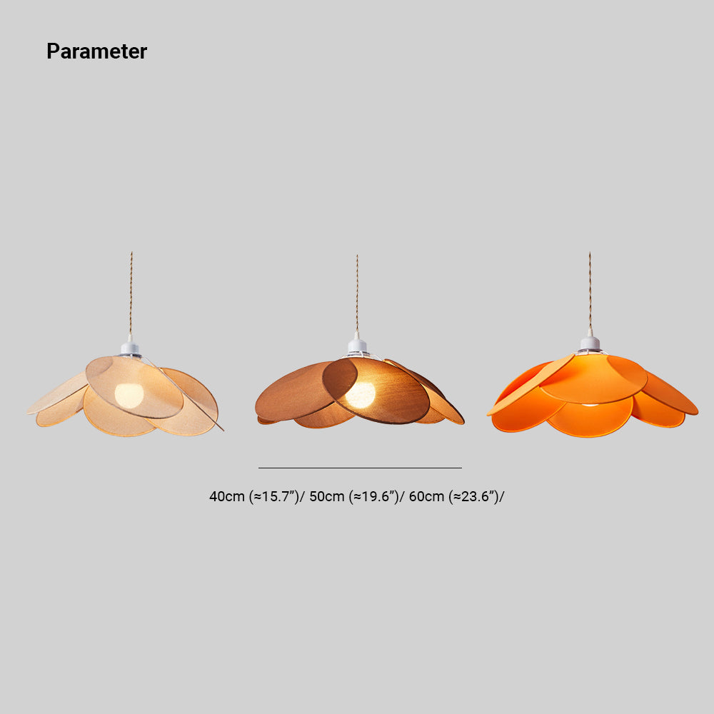 Warm Glow Elegant Fabric Flower Pendant Lamp