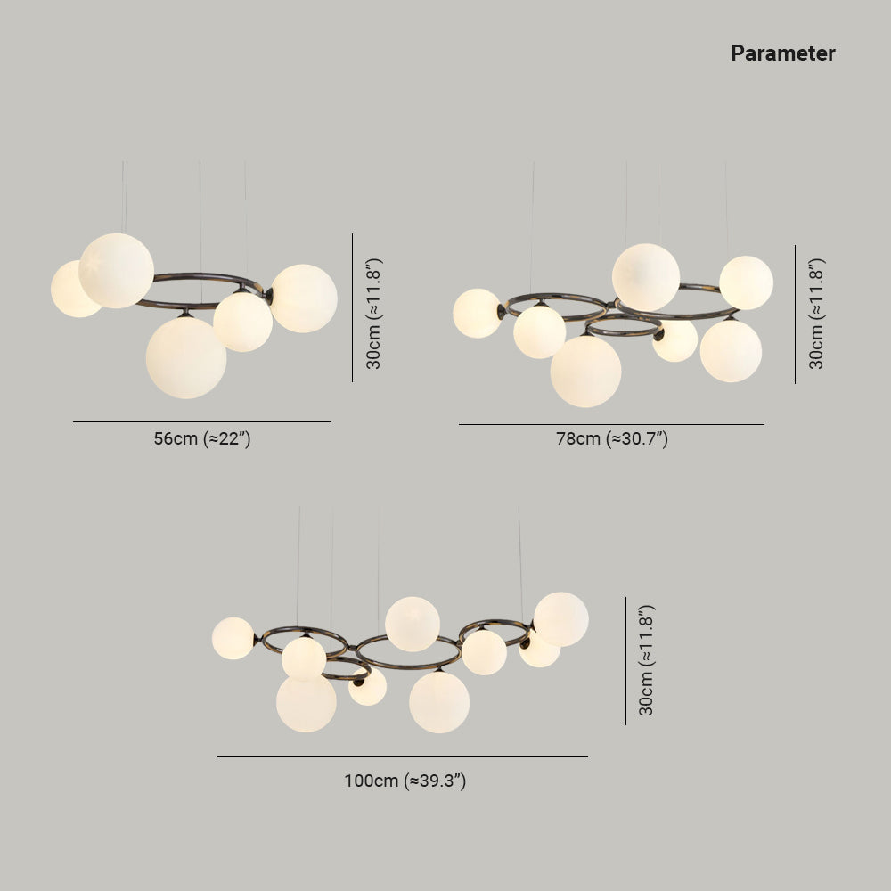 Modern Wave Pendant Light In Metal And Glass Durable