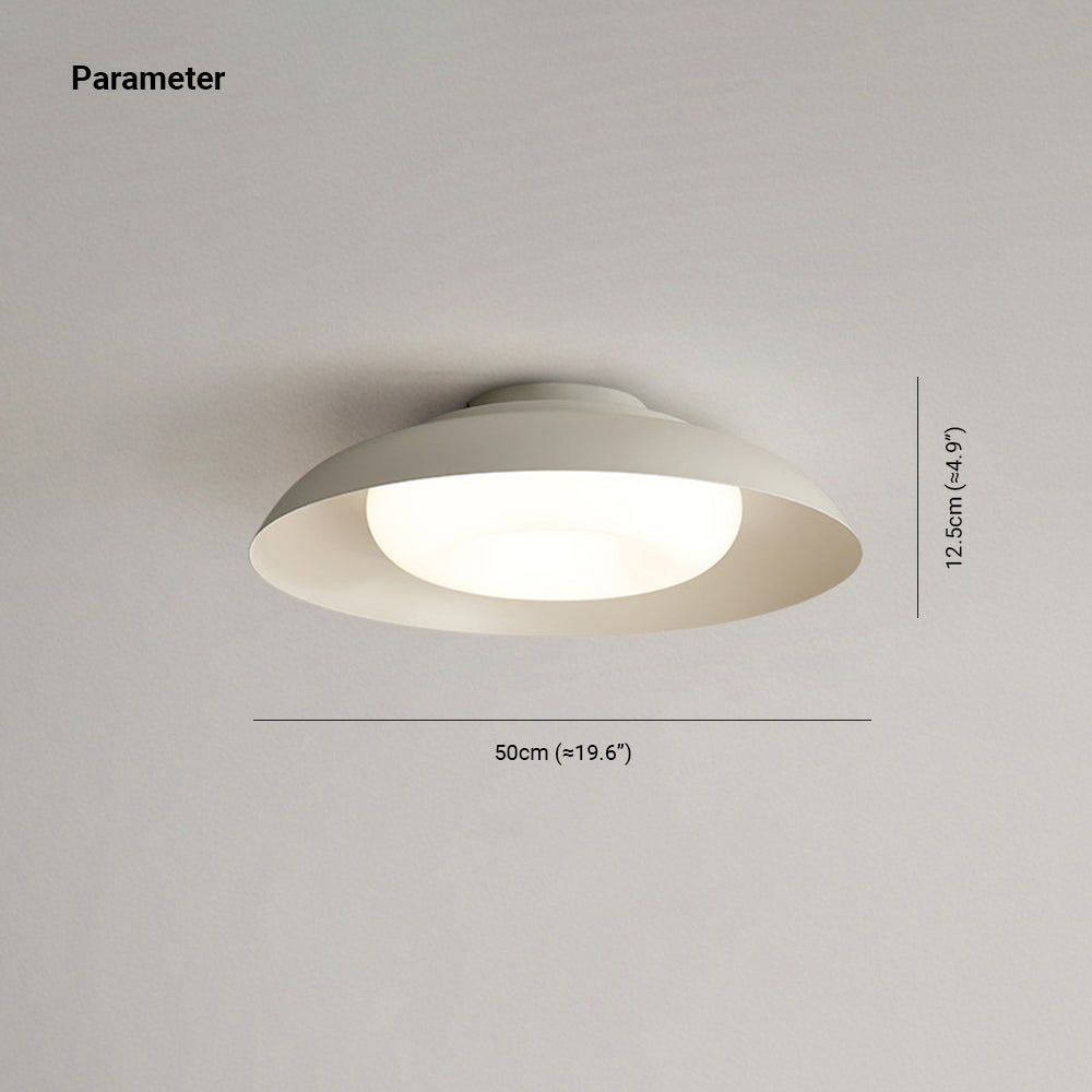 Flush Mount Nordic Ceiling White Light Bowl