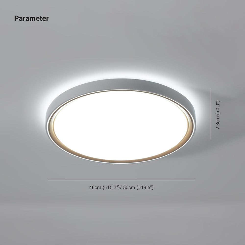 Metal Flush Mount Ceiling Light Round Square Gold Minimalist
