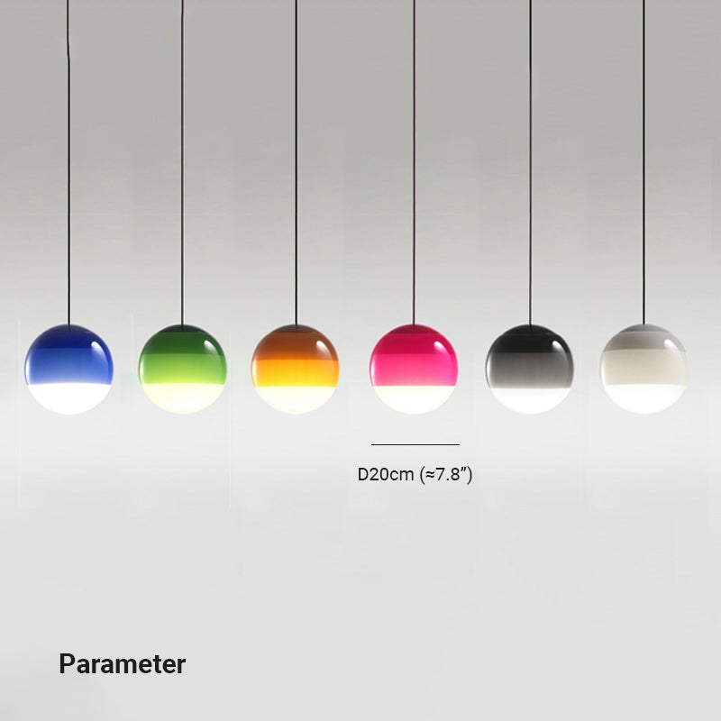 Vibrant Living Rooms Colorful Glass Pendant Light