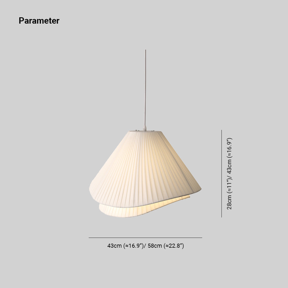 Soft Glow LED Pendant Light With Layered Fabric