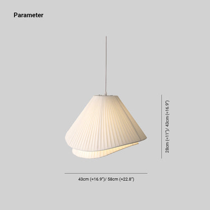 Soft Glow LED Pendant Light With Layered Fabric