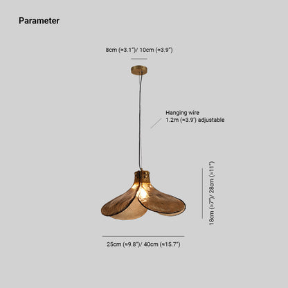 Flower LED Glow Glass Adjustable Pendant Light