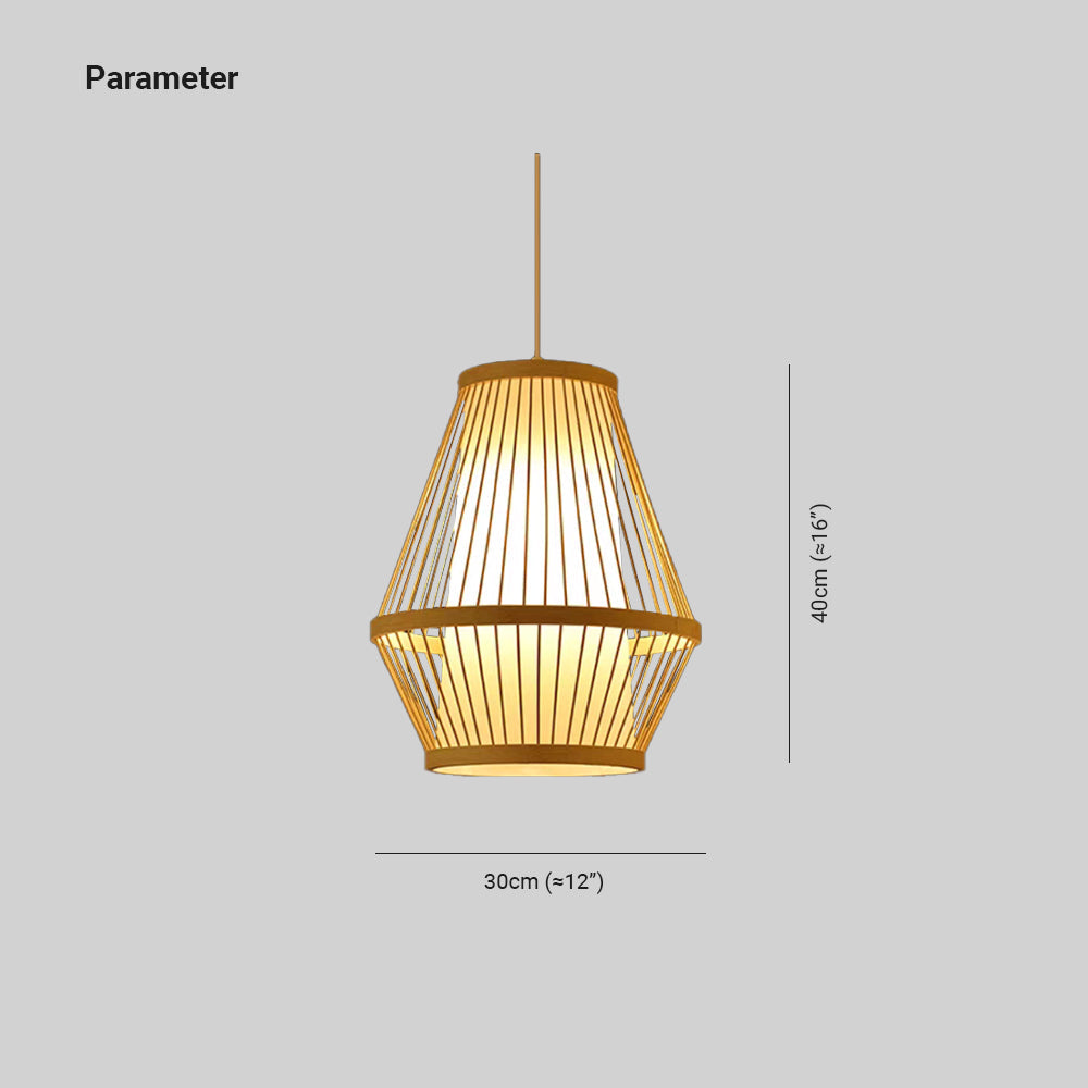 Vintage Charm Handwoven Bamboo Rattan Pendant Light
