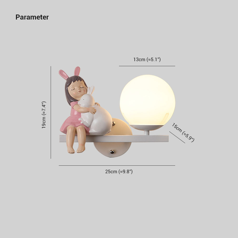 White and Pink Aria Glass and Metal Wall Light