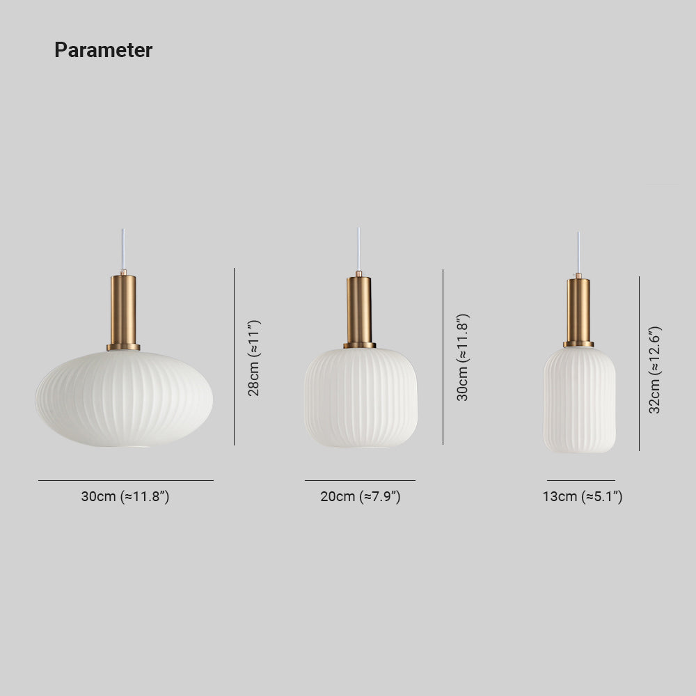 Soft Warm White Glow Bubble Glass Pendant Light