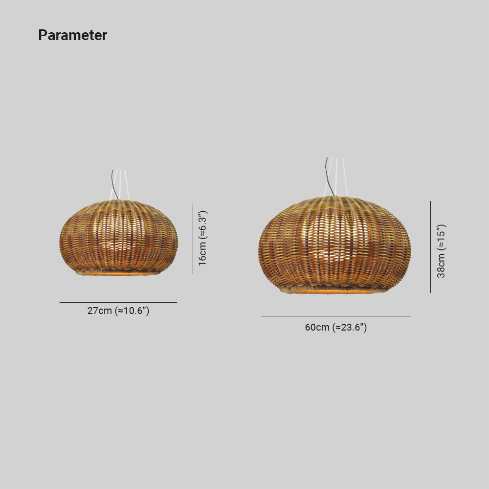 Durable Acrylic Core Handcrafted Bamboo Pendant Light