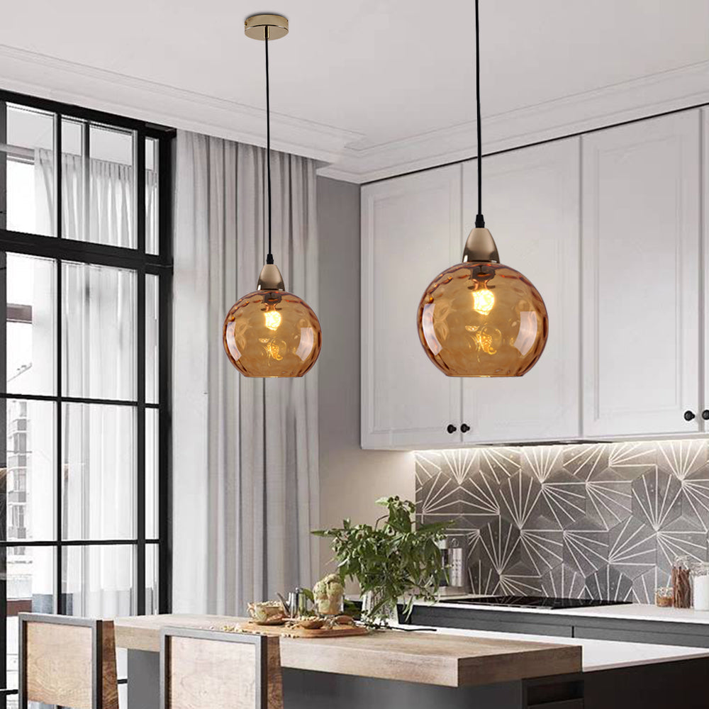 Water Ripple Effect Glass Pendant Light