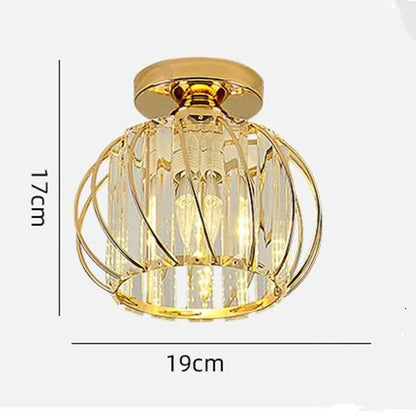 Gold Or Black Finish Luxe Crystal Ceiling Light