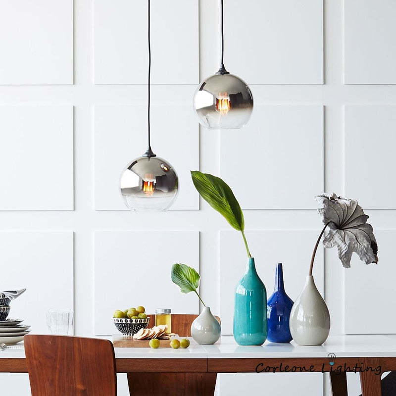 Gentle Gradient Glow Frosted Balloon Pendant Light