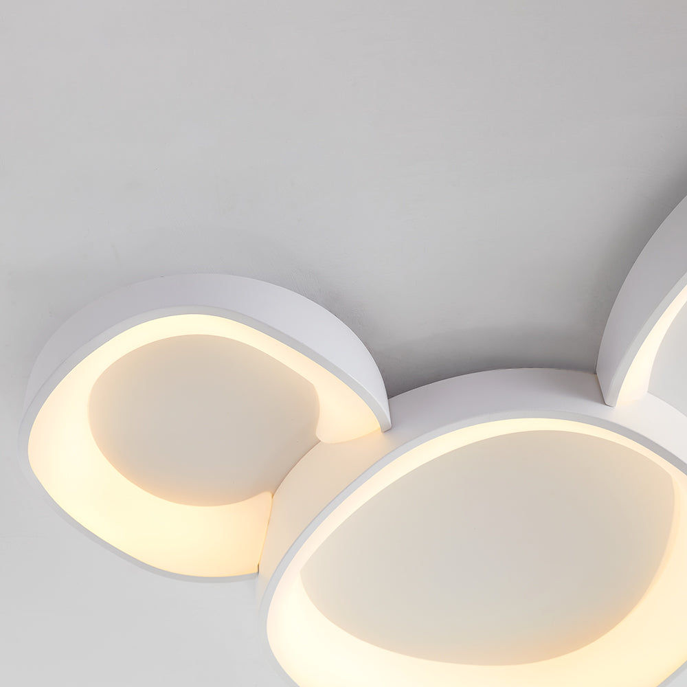 Ceiling Light Elegant Flush Mount Wave For Living Room And Bedroom