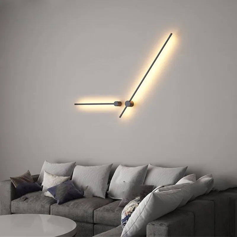 Minimalist Adjustable Linear Black Outdoor Wall Light