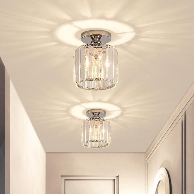 Three Colour Temperatures Crystal Metal Flush Mount Ceiling Light