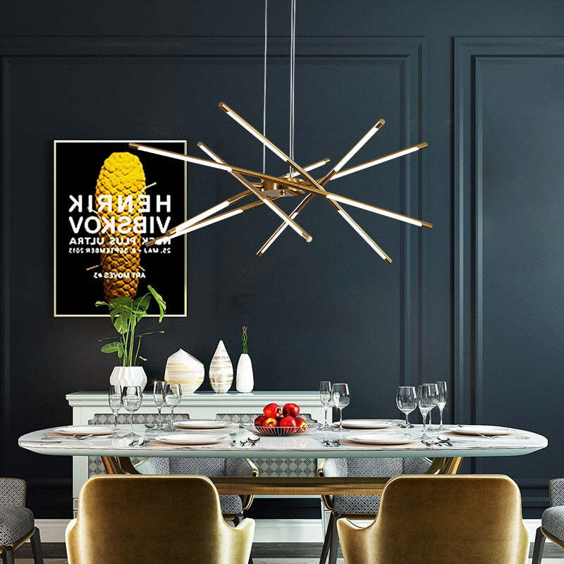 Architectural Bar Design Black Gold Pendant Light