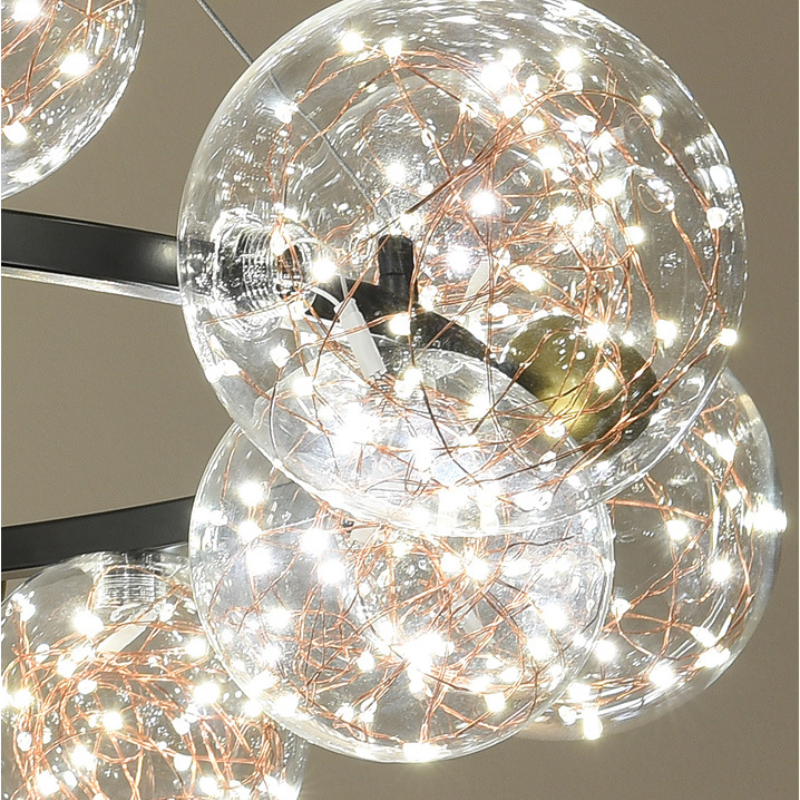 Warm Glow Glass Art Deco Pendant Light