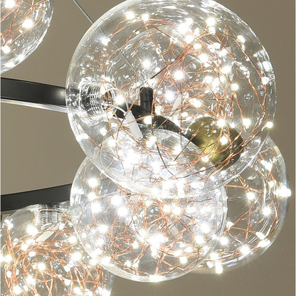 Warm Glow Glass Art Deco Pendant Light