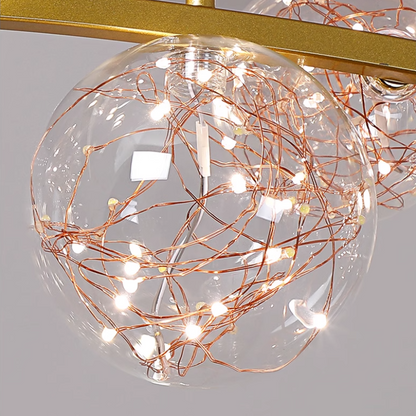 Warm Glow Glass Art Deco Pendant Light