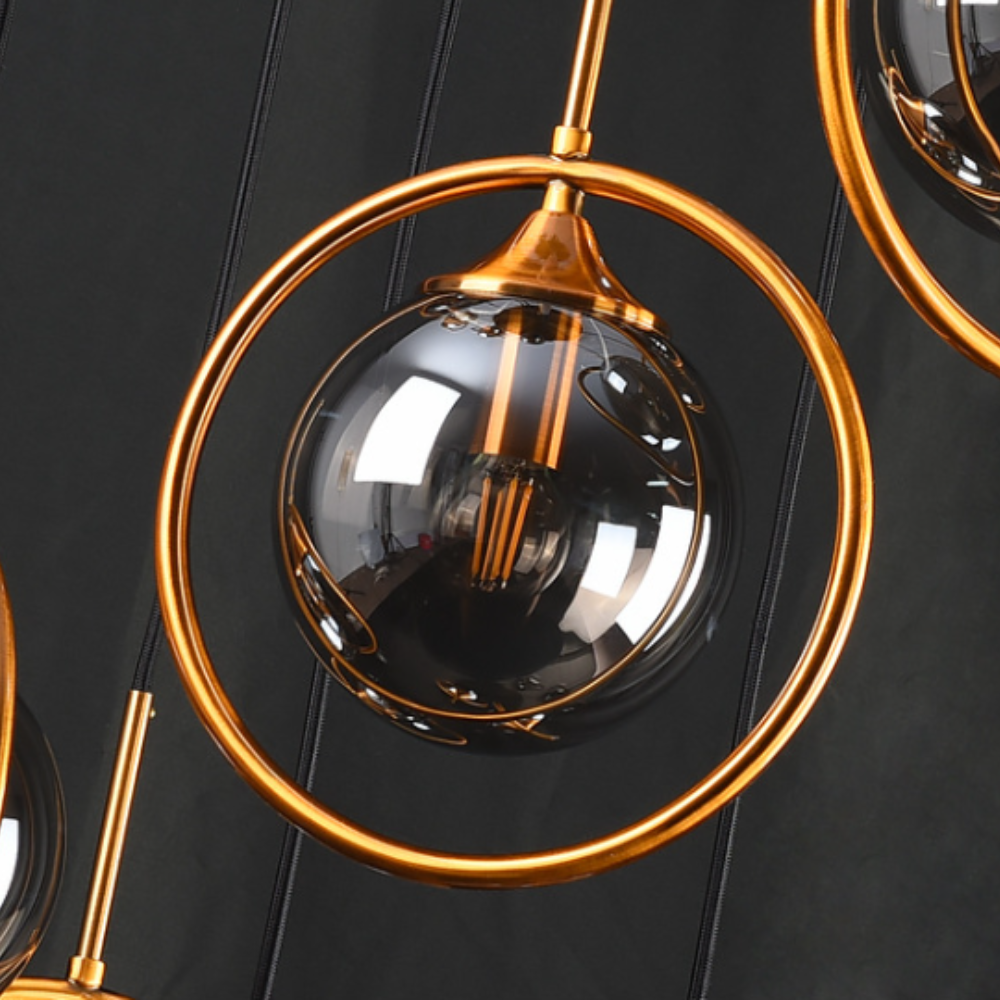 Spiral Ambient Glass Pendant Lamp for Staircase