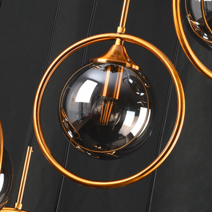 Spiral Ambient Glass Pendant Lamp for Staircase