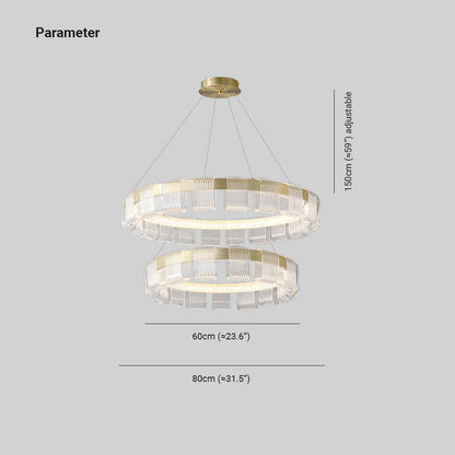 White Gold Modern Arisha Ring Pendant Lamp for Ambient Glow