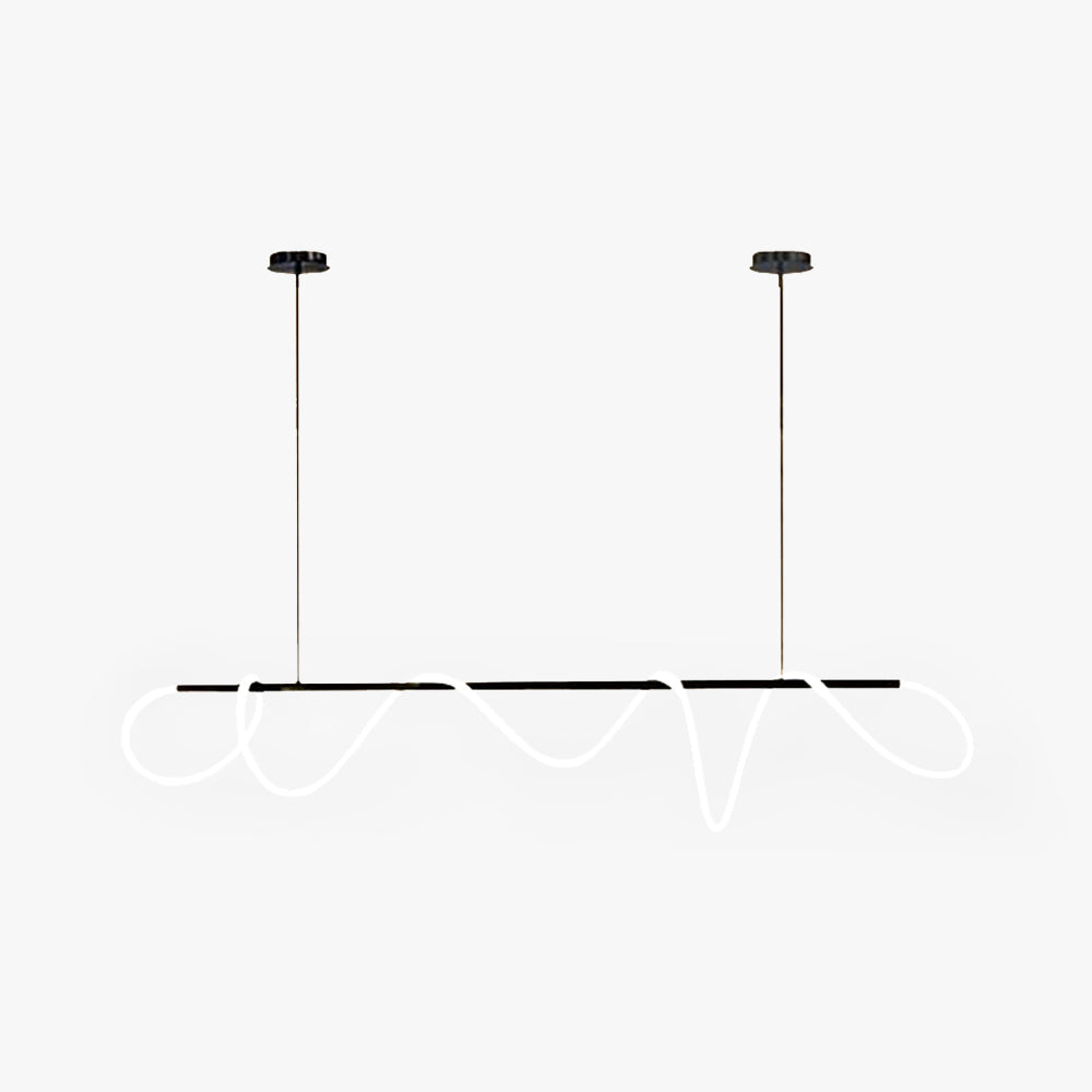 Curved And Linear Design Arisha Gold Semi Flush Ceiling Light