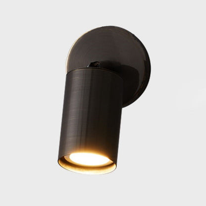 Rotatable Wall Lamp Cylinder Brass Modern Spotlight
