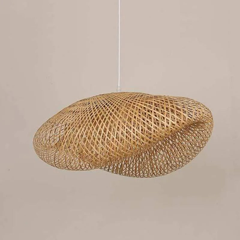 Dining Room Warm Glow Natural Bamboo Pendant Light