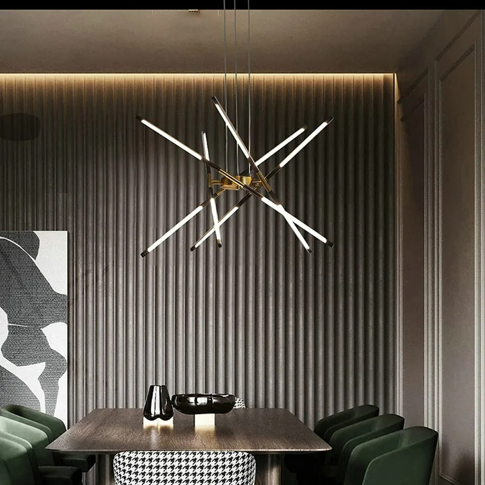 Architectural Bar Design Black Gold Pendant Light