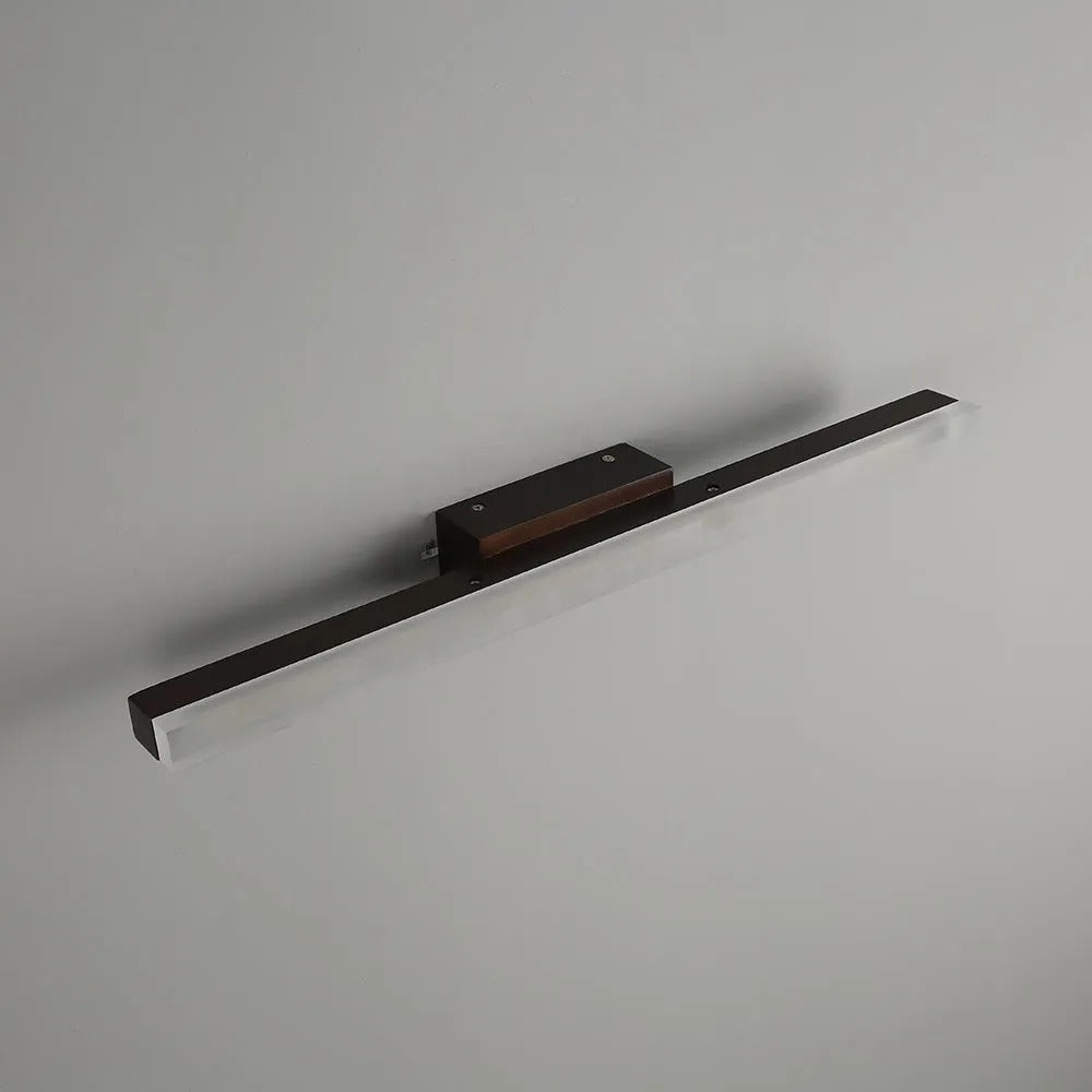 Linear Wall Light Minimalist Walnut Wood