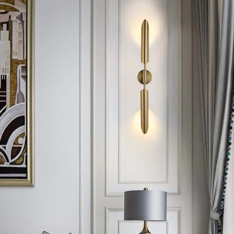 Golden Scabbard Wall Light Luxe Double Head