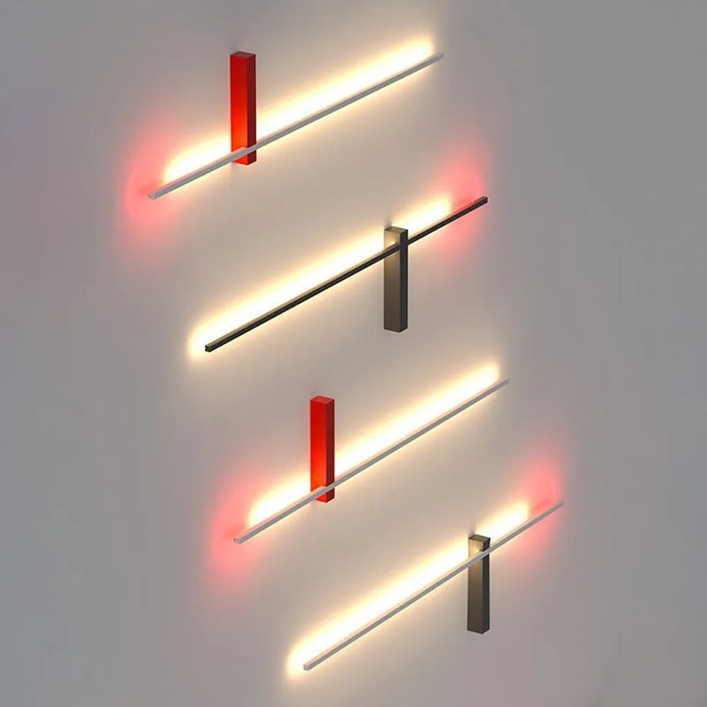 Minimalist Linear Wall Lamp Multicolour Led LineaGlow