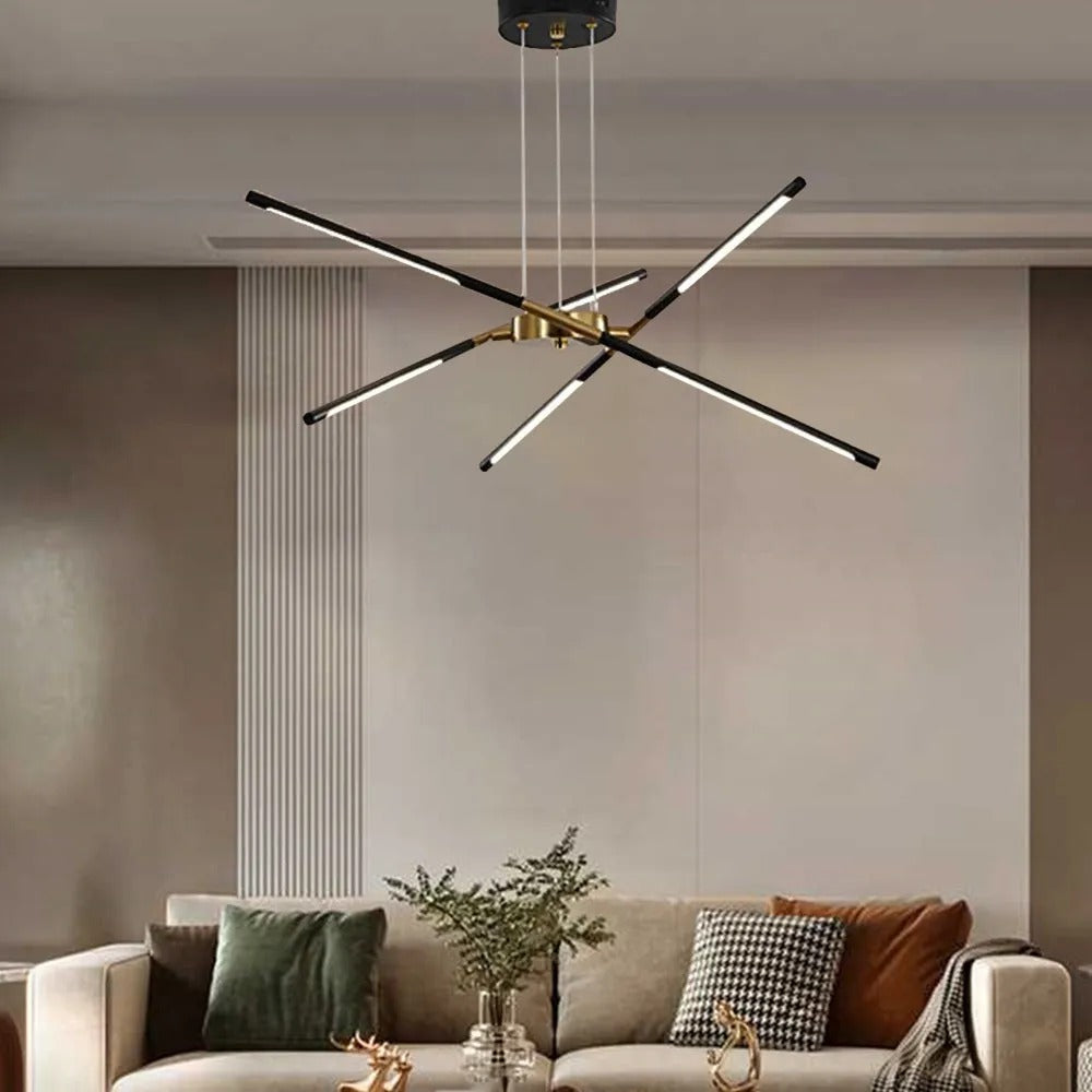 Architectural Bar Design Black Gold Pendant Light