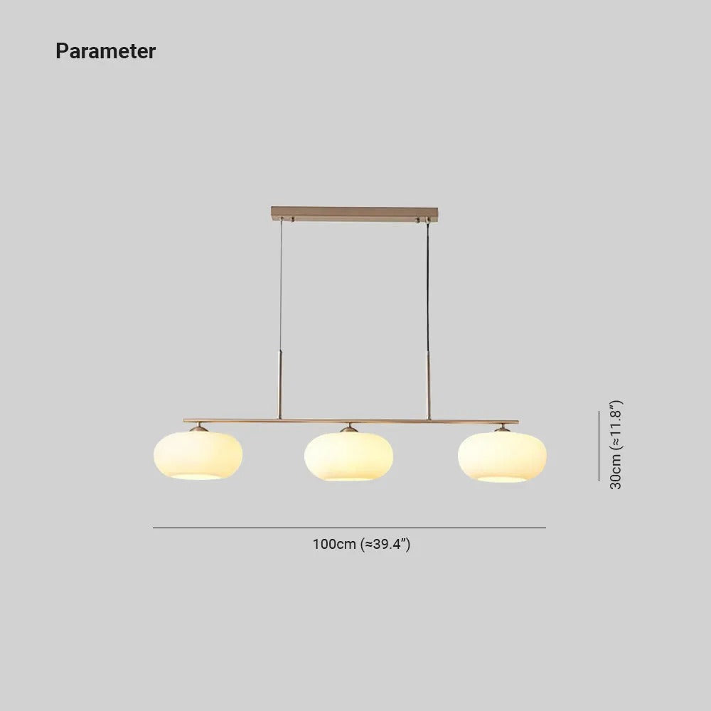 Warm Glow And Three Shades Cream Glass Pendant Light