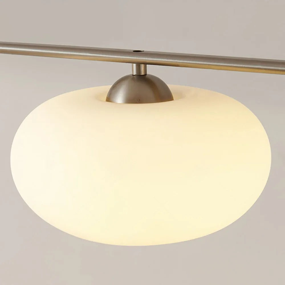 Warm Glow And Three Shades Cream Glass Pendant Light