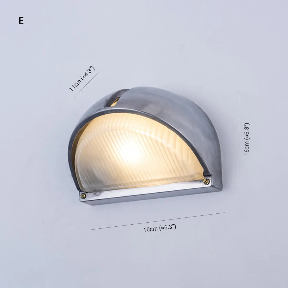 Metal And Glass Premium Geometric Outdoor Wall Light