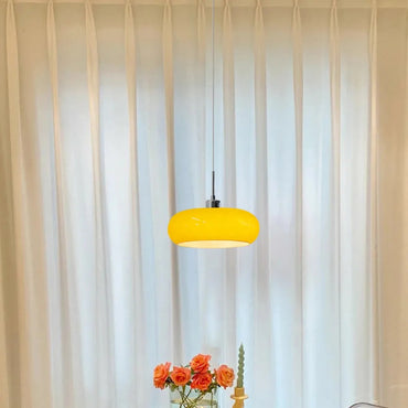 White Or Orange Adjustable Glass Pendant Light