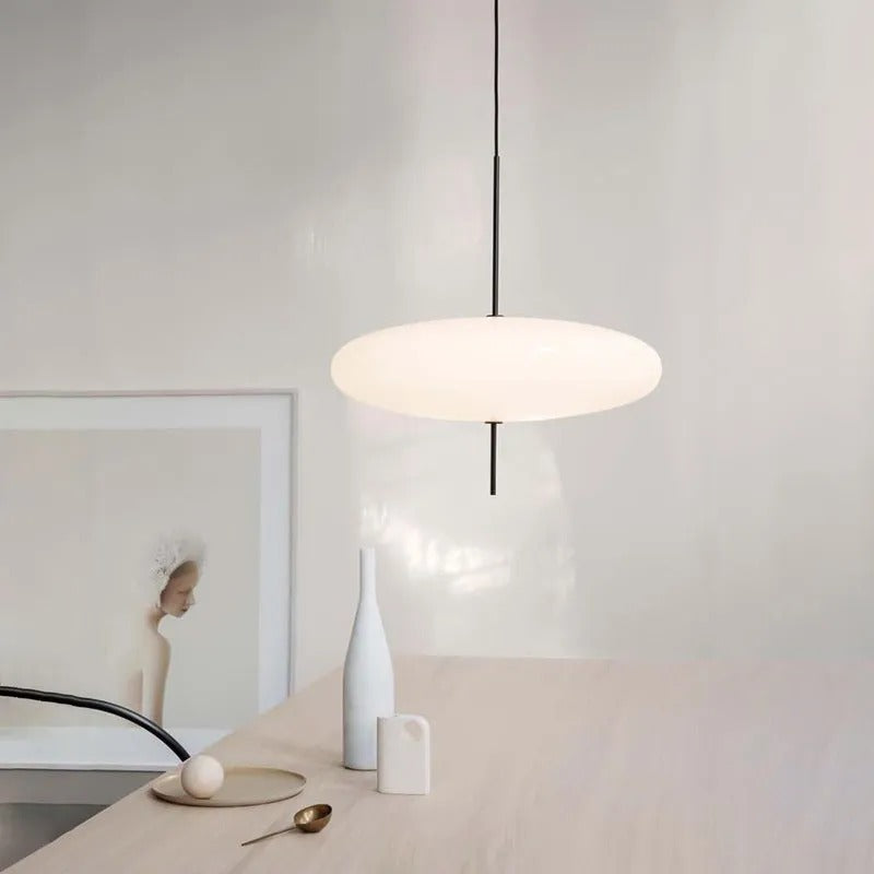 Bright White Shade Nordic Oval Pendant Light
