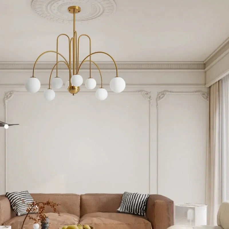 Warm Ambience Delivered by Monica Glass Bubble Pendant Light