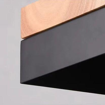 Wooden Minimalist Geometric Light Pendant For Living Rooms
