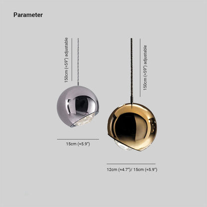 Modern Interiors Warm Glow Pendant Light With Premium Golden Metal Ball