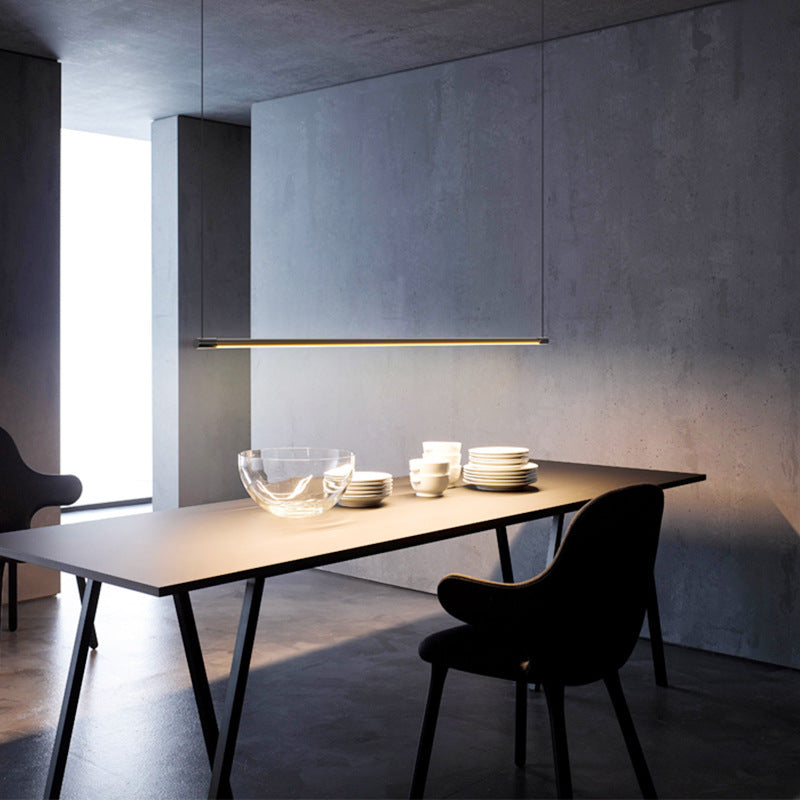 Black Smart Linear Dimmable Pendant Light